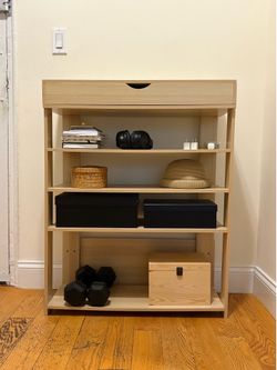 Shelf with storage top