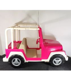 Our Generation OG Girl Pink & White 4x4 Jeep Car For 18” Dolls 