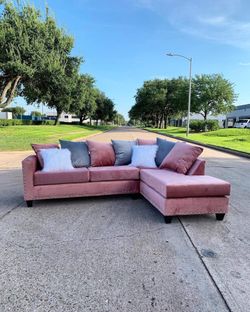 Brand new pink sectional sofa