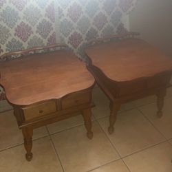 Matching End Tables! Antique And Beautiful!