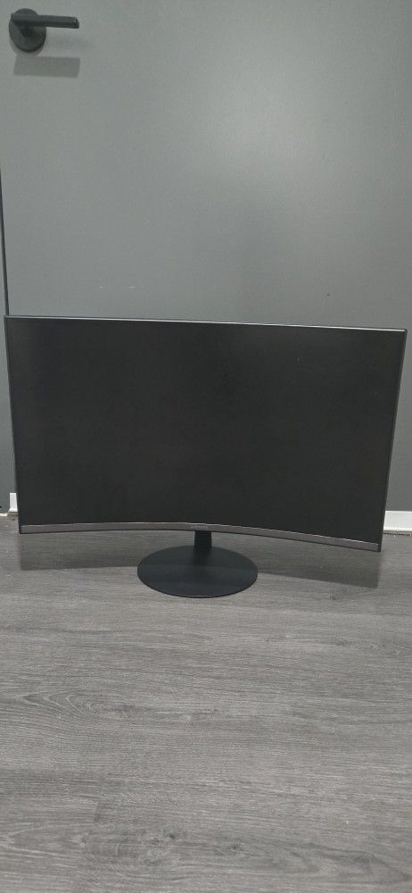 Samsung - T55 Series 27" LED 1000R Curved FHD FreeSync Monitor with Speakers (DisplayPort, HDMI, VGA) - Black