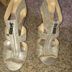 Silver Sparkle Heels