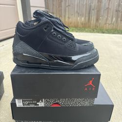 Nike Air Jordan Retro 3 Black Cat Size (sz) 10.5 