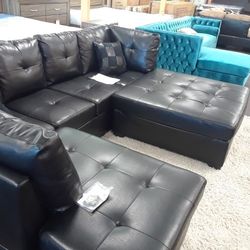 New Section On Sofa With Large Ottoman Included In Genuine Leather Wow