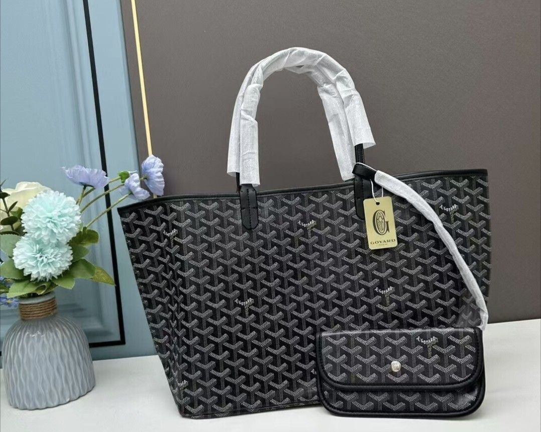 NWT GOYARD Saint Louis PM Tote Bag Black St. Louis