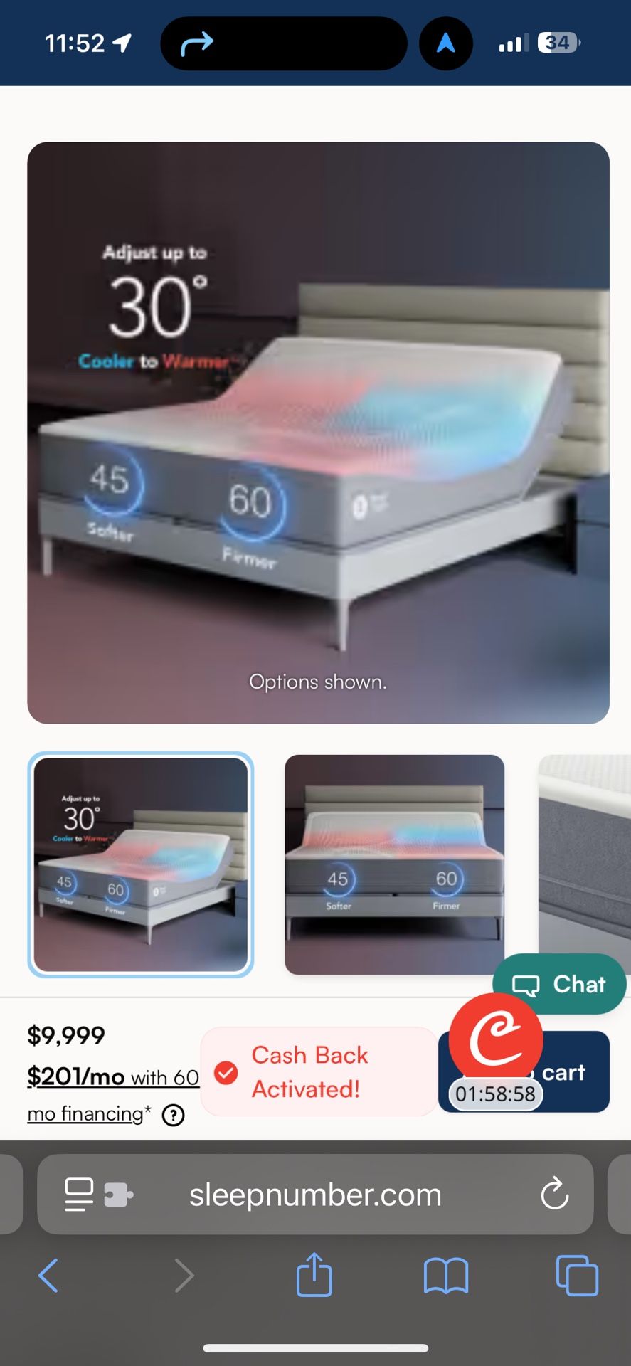 Sleepnumber Climate360 Smart King Size Bed