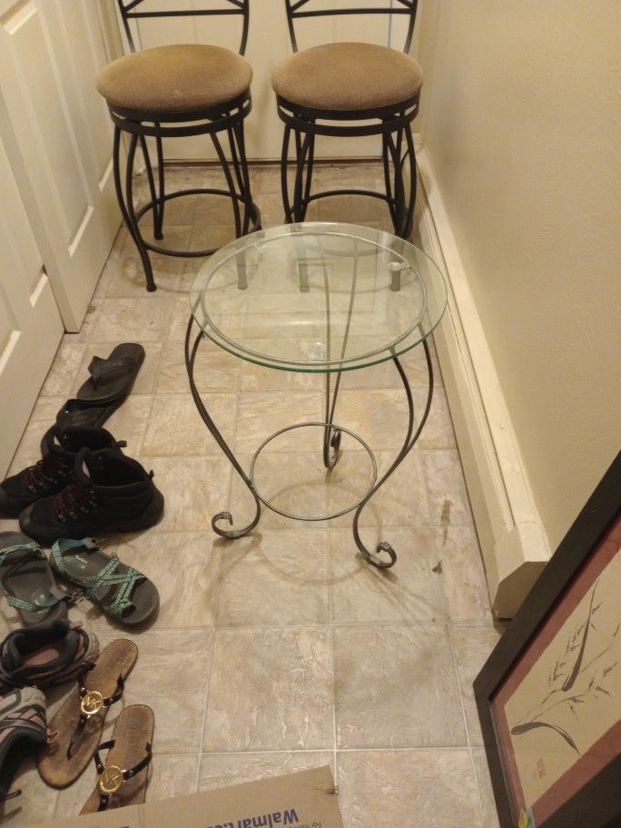 Glass End Table