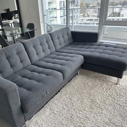 *Free Delivery* Gray Ikea Sectional Couch Sofa
