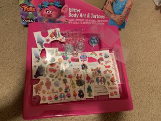 Cra-Z Art Trolls Glitter Body Art and Tatoos kit