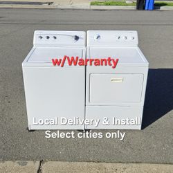 Clean Good Working Kenmore Washer & Electric 220v Dryer Set Local Delivery With Warranty 