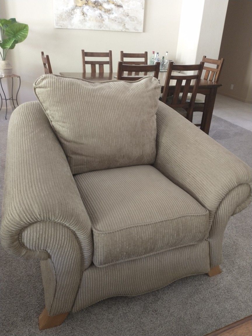 Like New Chenille Sofa, Loveseat and Chair Furniture