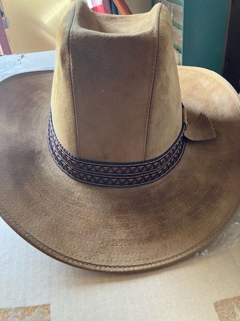 Vintage Wolverine Western Cowboys Men’s Hat Leather Suede 7 1/4”