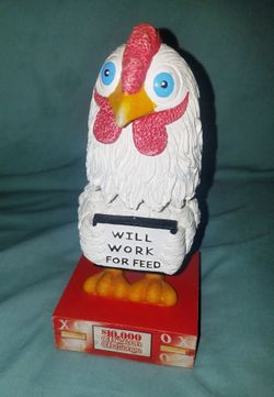 Vintage Tropicana Casino Atlantic City $10,000 Chicken Challenge Bobblehead