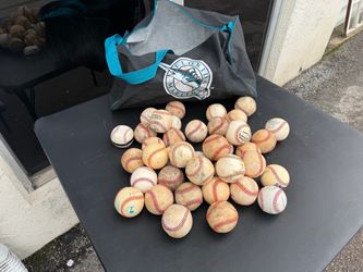 Lot of 38 Practice Baseballs! Includes Vintage 1990’s Marlins Duffle Bag