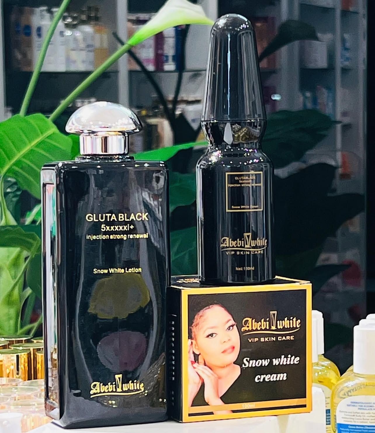 Abebi Snow White Lotion, Serum And Fav