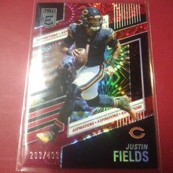 2022 Elite Justin Fields Serial Numbered Card