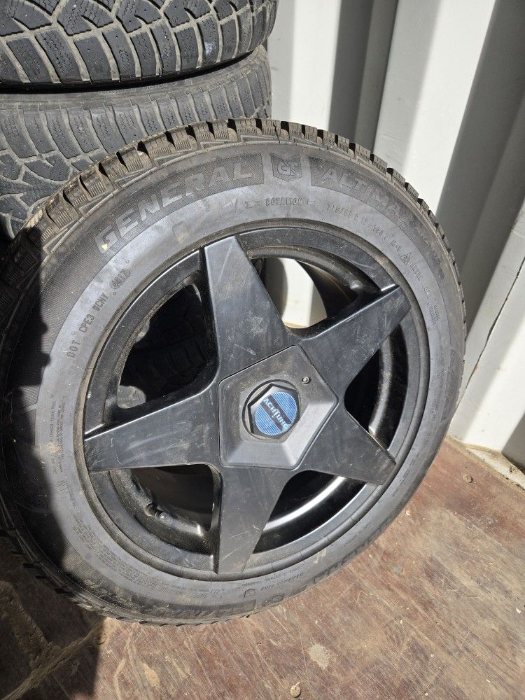 AchTung Rims With Snow Tires With Nails 