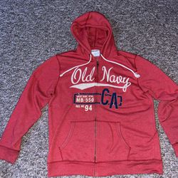 Vintage Red Rare Old Navy Zipup