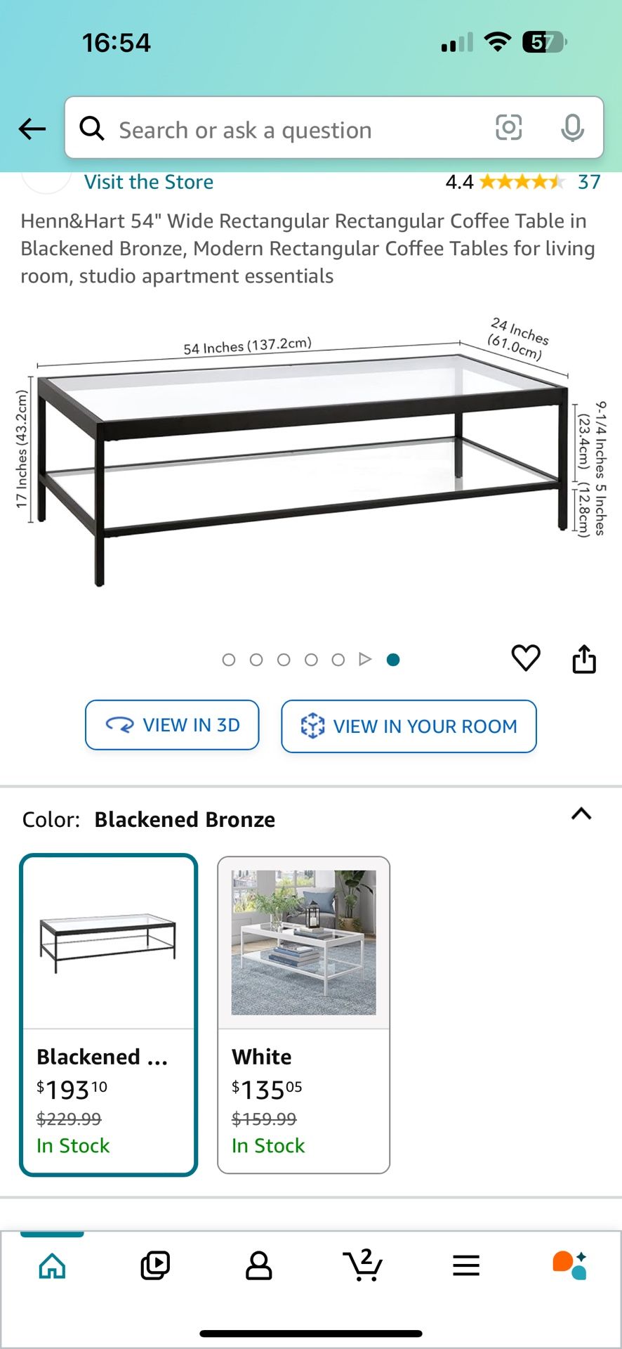 Cofe Table ready to assemble