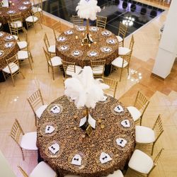 Gold And Black Table Toppers