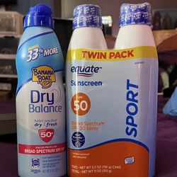 3-Piece Lot of Spray Sunscreen SPF 50