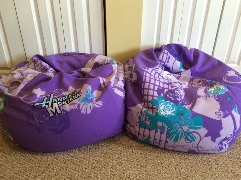 2 Hannah Montana Bean Bag Chairs