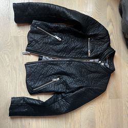 Women’s Gap small faux leather black motorcycle jacket