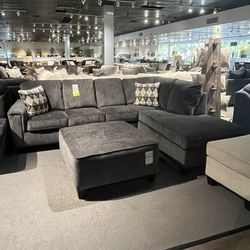 Grey 2PC Chaise Sectional Couch