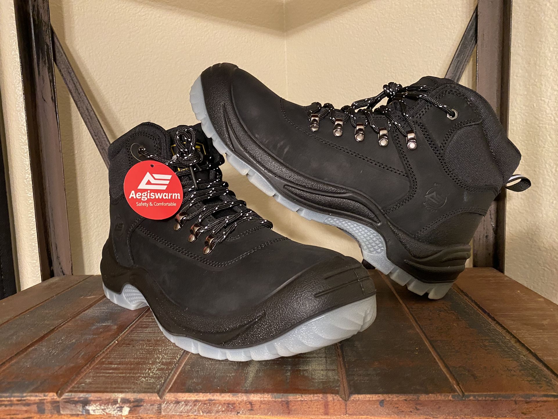 Aegiswarm Steel Toe Boots Size 11.5