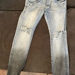 Purple Denim Jeans 