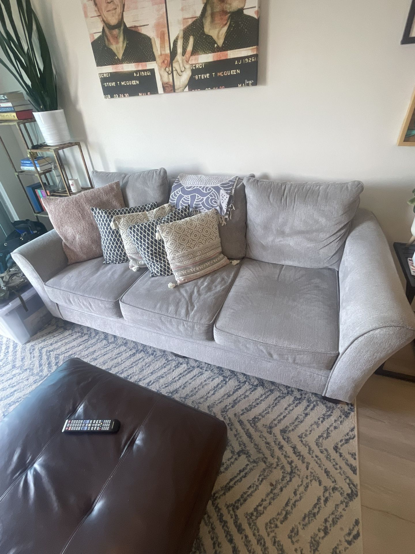 Gray 3 Person Couch
