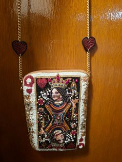 Mary Frances the Queen Beaded Mini Crossbody Bag