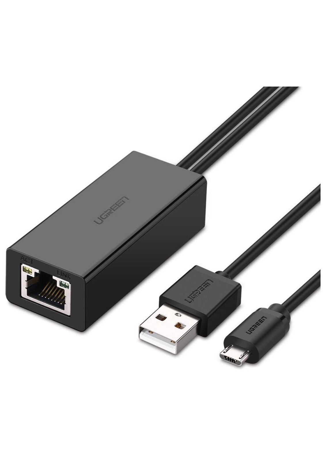 UGREEN Ethernet Adapter for Fire TV Stick (2nd GEN), All-New Fire TV (2017), Chromecast Ultra / 2/1 / Audio, Google Home Mini, Micro USB to RJ45 Ethe