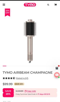TYMO 4.0 Hair Blow Dryer Brush - Lightweight 3X Faster Drying 5-in-1 Ionic Blowout Hair Dryer Brush Adds Shine, Volume & Fullness for Smooth, Anti-Fri