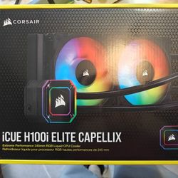 iCUE H100i Elite Capellix aio PC cooler (NO FANS)
