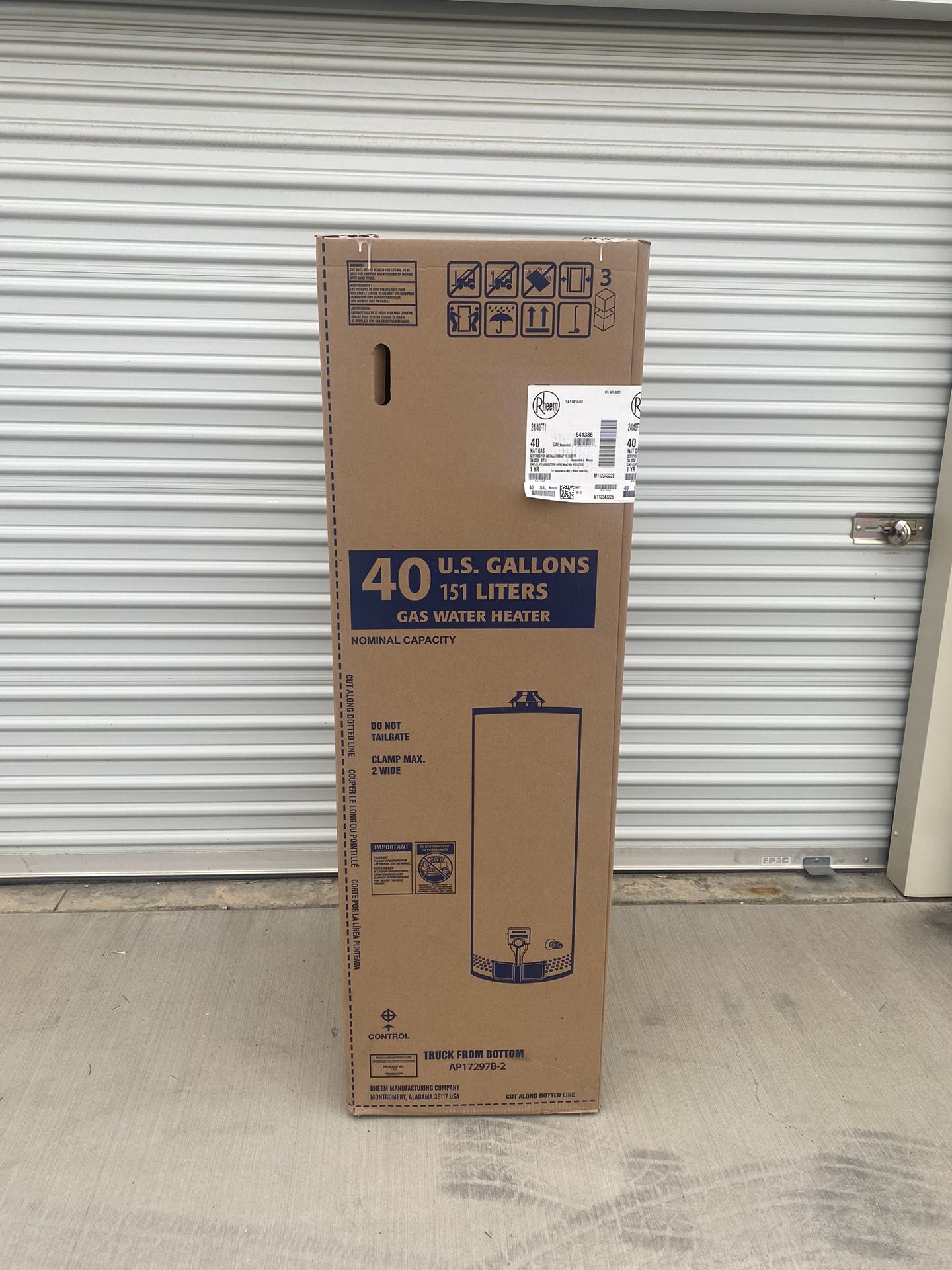 40 gallon water heater