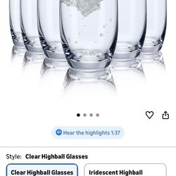 Clear Highball Glasses