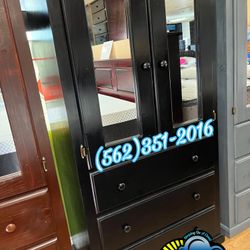 Black Tall Wardrobe Closet Ropero Nuevo Bonito 