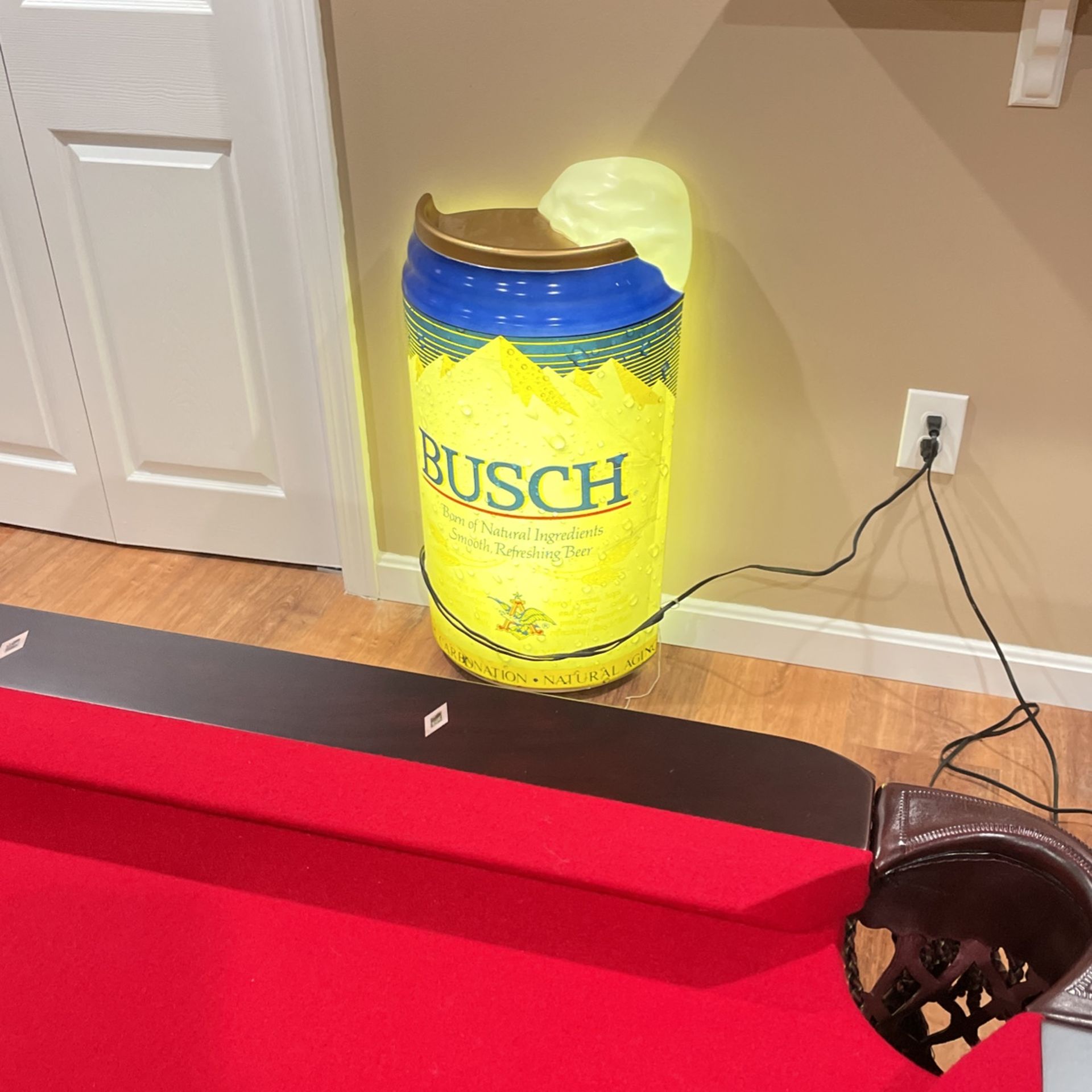 Amazing Lighted Busch (foaming) Can Lighted Sign