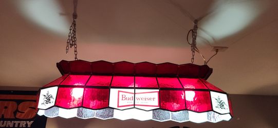 Vintage Budweiser Pool Table Light
