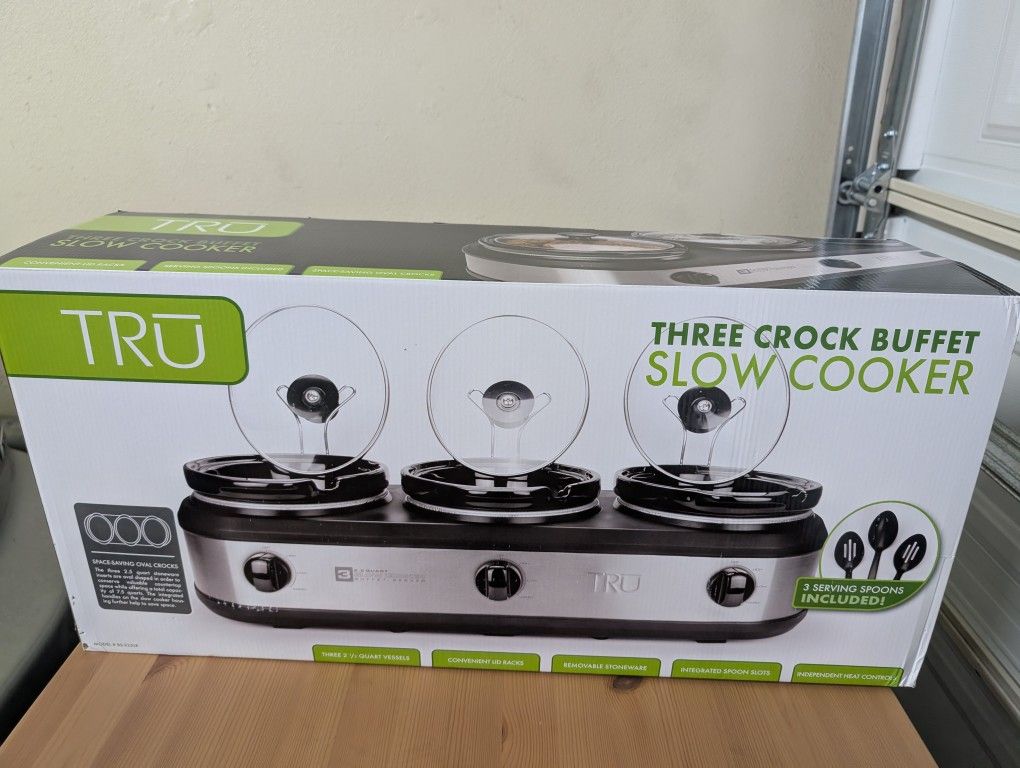TRU Triple Buffet Server & Warmer