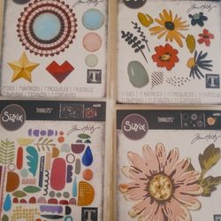 Sizzix Brand Thinlits Die cuts  4 Brand New Packs