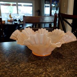 Fenton Milk Glass Bowl And 2 Candle/Vase Holders