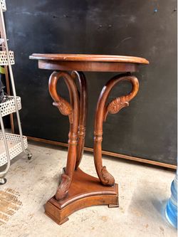 Round side table