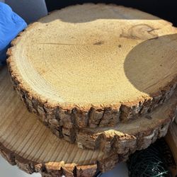 Wooden Stump Centerpieces 