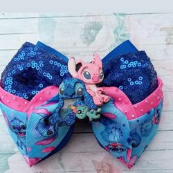 Stitch Hair Bow, Hair Accessories, Hair Bow