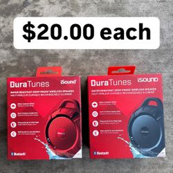 Portable Waterproof And Drop Proof Speaker.  $20 Each.  Brand New.  Excellent For Outdoor Use In The Weather.