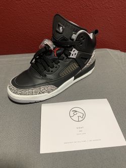 Nike Air Jordan Spizike Fresh Since '85 Black Cement Size US 5Y/6.5W With Box