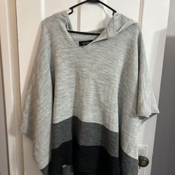 Women’s Sweater Poncho With Hood