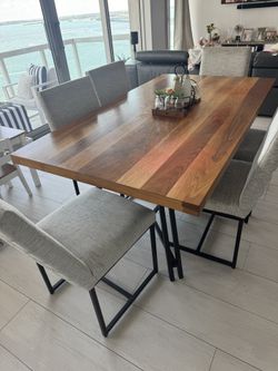 Modern Dining Set + Sideboard – Solid Wood – Priced to Sell